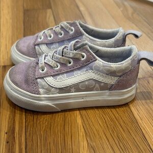 Vans Kids Sneakers with Star Design - Pink and Cream